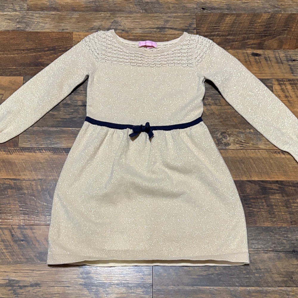 Lilly Pulitzer Cream‎ Dress with Navy Bow